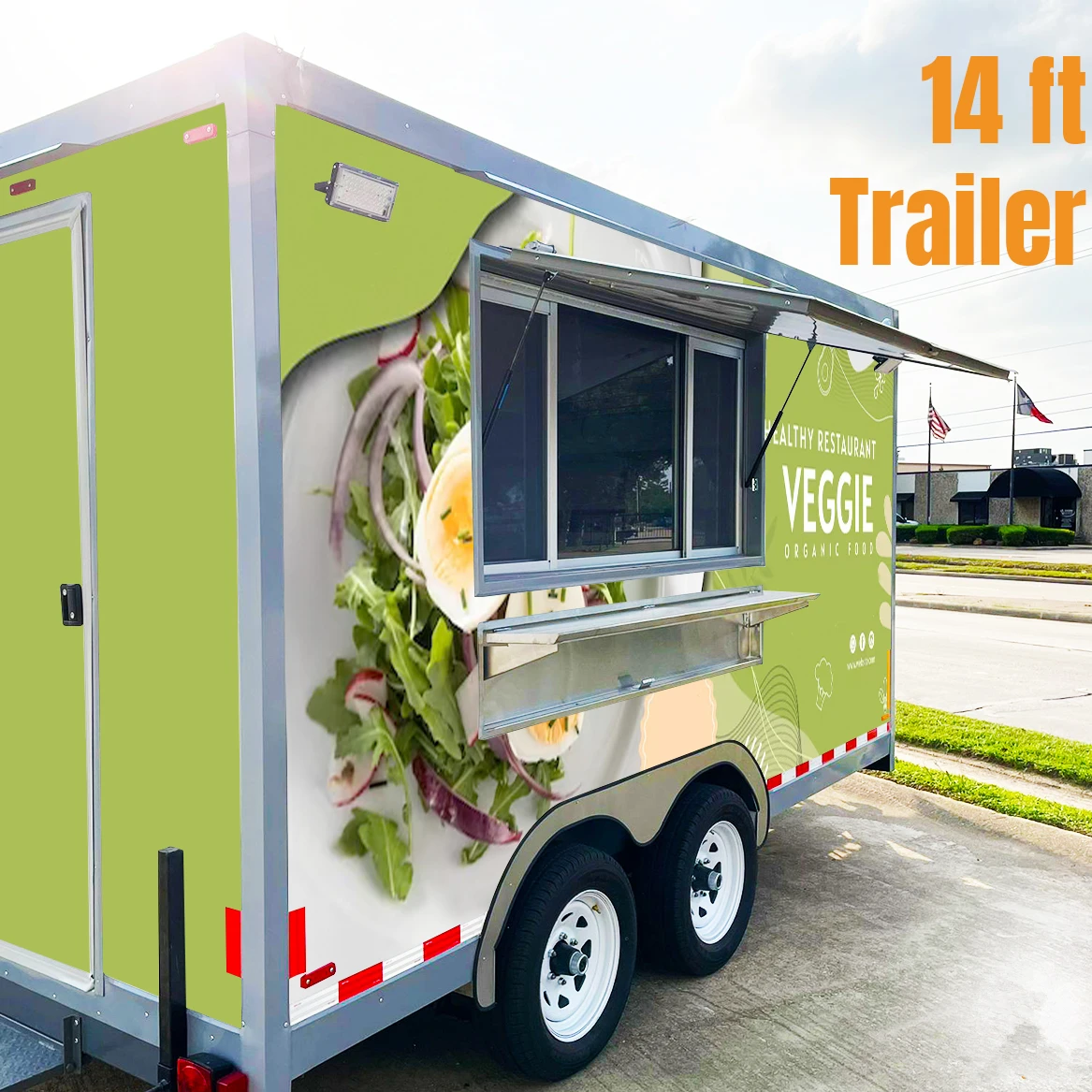 Cucina mobile per fast food Camion per alimenti Miami con cucina completa Pizza Waffle Mobile Food Trailer chiost per camion di cibo
