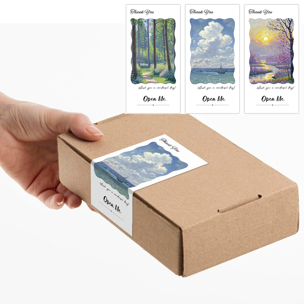 

50 шт./обертка «Жить, ты чудесный день», наклейки для малого бизнеса, подарочная коробка, упаковочное украшение, наклейка «Спасибо», уплотнительные этикетки