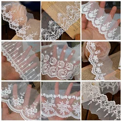 40Yards Mesh Cotton Embroidery Lace Trim,Needlework Sewing Accessories,DIY Curtains and Tablecloths Fabric,Clothing Decoration