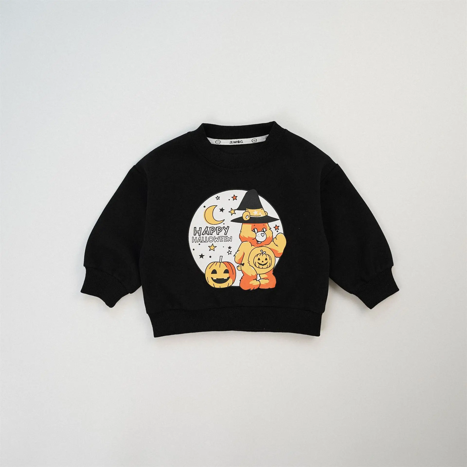 2024 Autumn New Children Long Sleeve Sweatshirt Cute Cartoon Print Boys Girls Pullover Cotton Baby Casual Sweatshirt Clothes