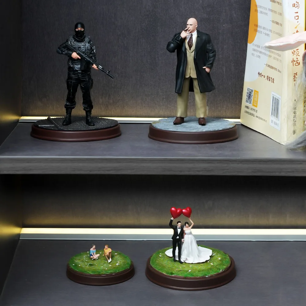 

6/8cm Circular Platform Brick Road Grassland Ruins Scene Model Suitable for 1/12 1/18 1/24 1/64 Scale Dolls Collection Display