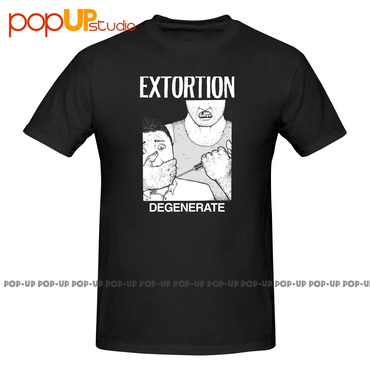 Extortion Hardcore Punk Band Degenerate Shirt T-shirt Tee Gift Funny Splicing Hot Deals