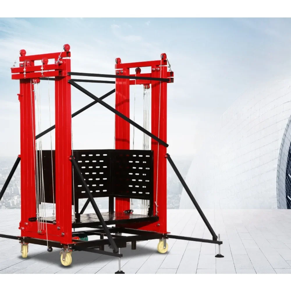 Movable foldable electric lifting scaffold remote control hoist