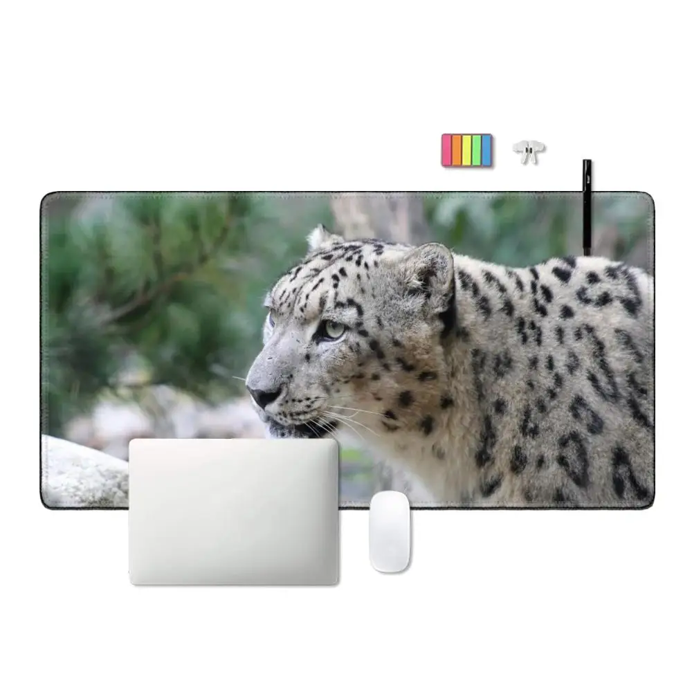 Leopard Mouse Pad Mouse Pad Desk Mouse Pad Cute HD Desk Pad Extended Gaming Keyboard Mats Large XXL Gamer Mousepad 90x40