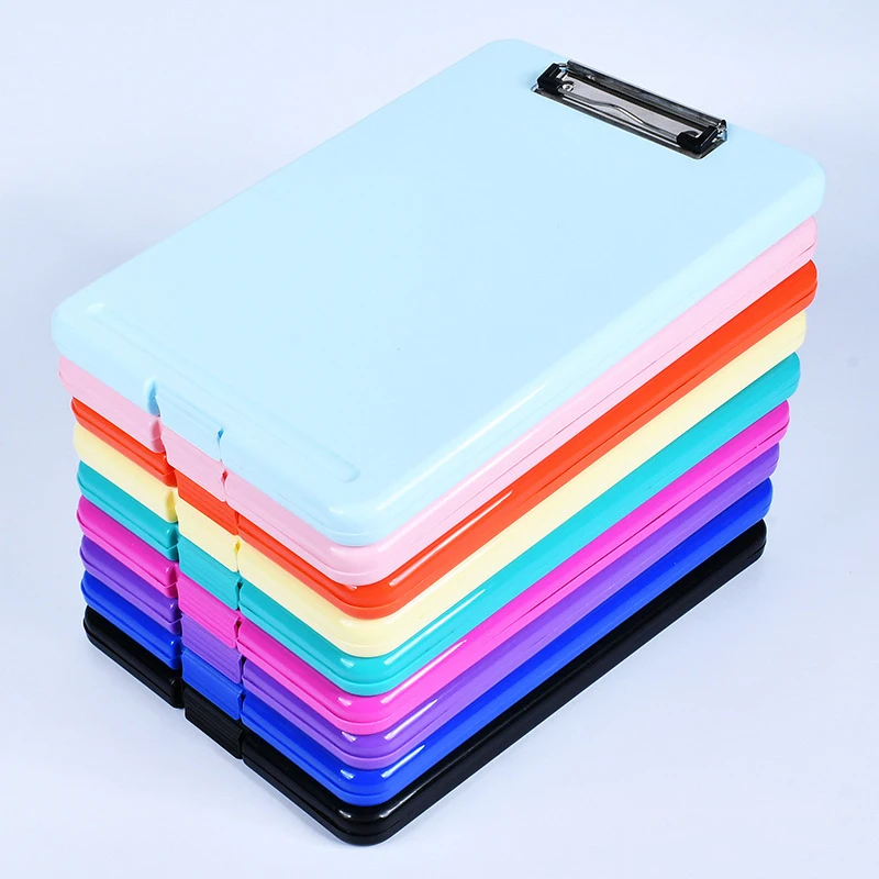 Plastic Storage Clipboard File Box Case Document File Folders Clipboard Writing Pad Stationery School Office Supplies