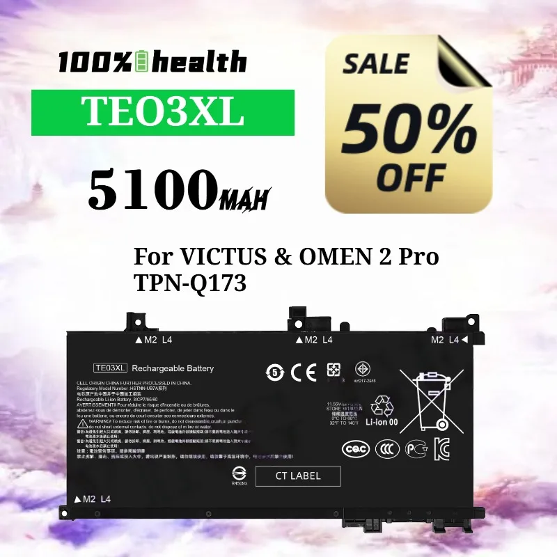 

TE03XL 5100mAh Laptop Battery for HP VICTUS/OMEN 2 Pro/TPN-Q173 Lithium Rechargeable Battery