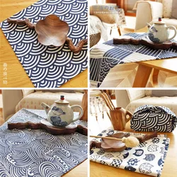 Japanese Style 30x40CM Serving Cloth Napkins Polyester Cotton Blend Fabric Kitchen Dining Table Wedding Restaurant