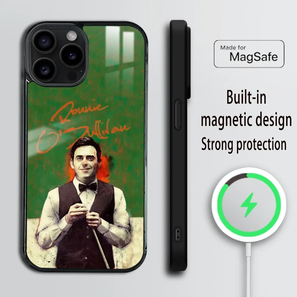 The Rocket R-Ronnie OSullivan  Phone Case For iPhone 16 15 14 13 12 11 Pro Max Plus Mini Magsafe Mirror Wireless Magnetic Cover