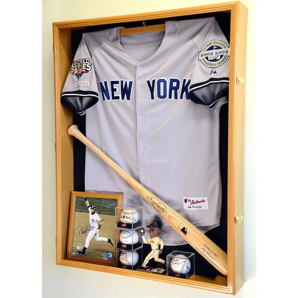 Extra Deep Jacket, Uniform, Jersey Shadow Box Display Case Cabinet w/98% UV Protection, Customized - view 2