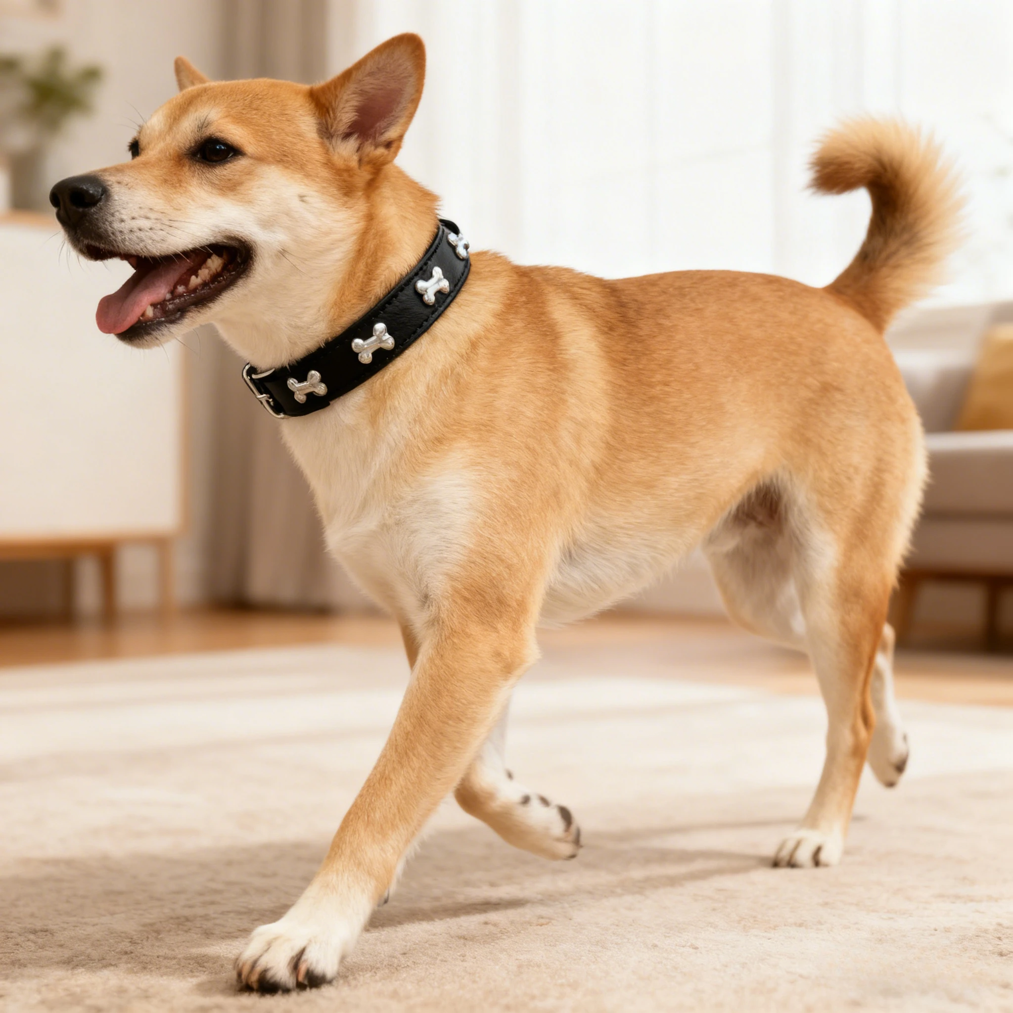 Langlebiges Haustier-Hundehalsbänder aus Knochenleder, Welpen-Mops-Halsbänder für kleine und große Hunde, Chihuahua-Katzen-Zubehör, Haustierhalsband für kleine Hunde