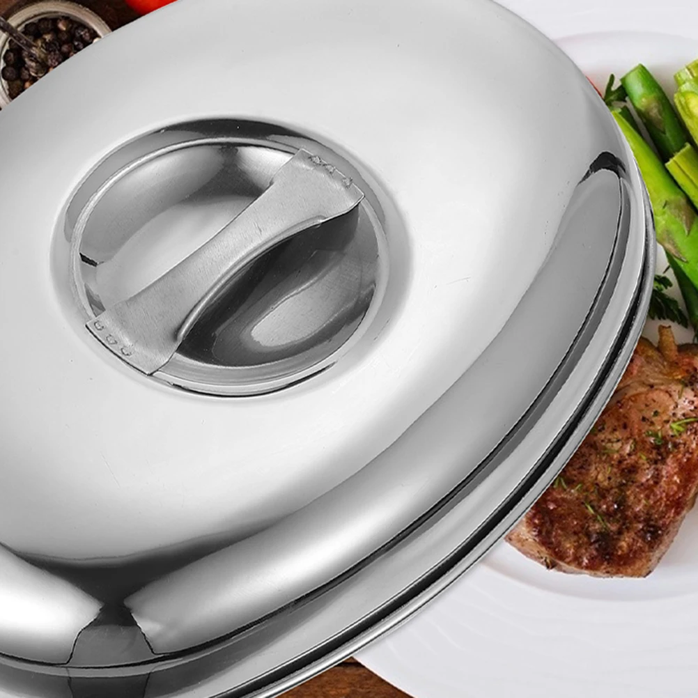 

2 Pcs Stainless Steel Food Cover Heat Preservation Insect proof Kitchen Supplies Dish Lid Protective Cap