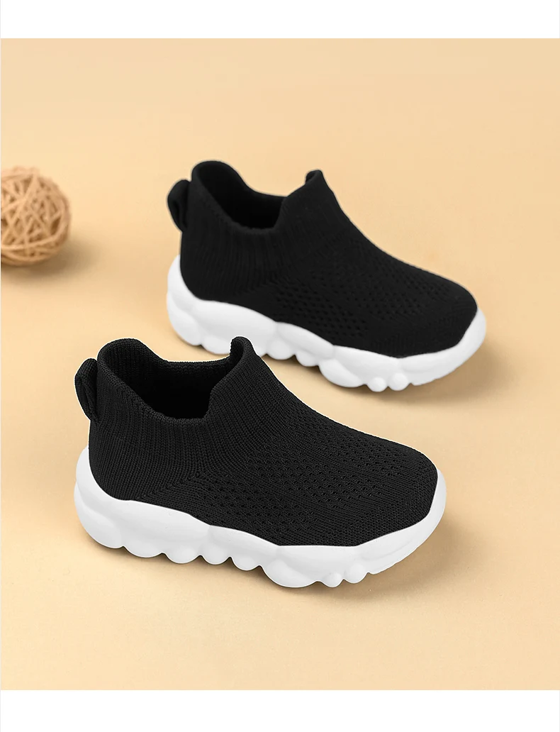 Kinder-Socken-Schuhe, gestrickt, atmungsaktives Mesh, lässige Turnschuhe für Jungen und Mädchen, Sport-Laufsocken, Turnschuhe für 2–6 Jahre, Kinder, Tennis – Detail 12