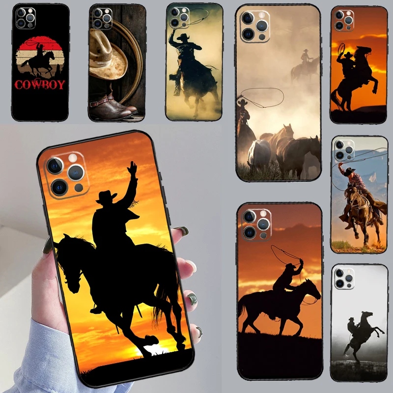 Rodeo Cowboy Lasso Horses Phone Case For Samsung Galaxy S24 S26 Ultra S20 S21 S22 S23 S25 Plus S10 S25 FE Cover Coque