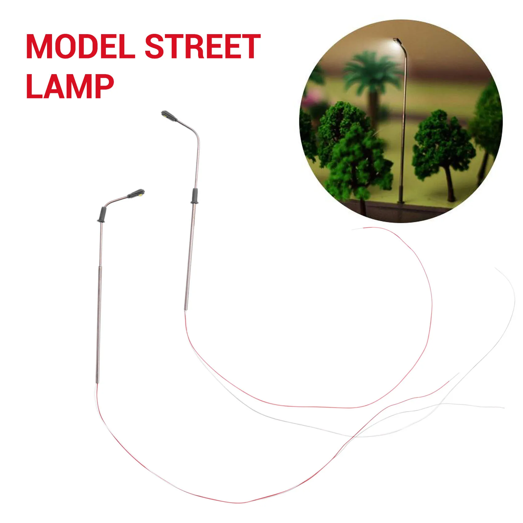 10 pieces height 8 cm model street lamp lighting single for model railroad landscapeN03R