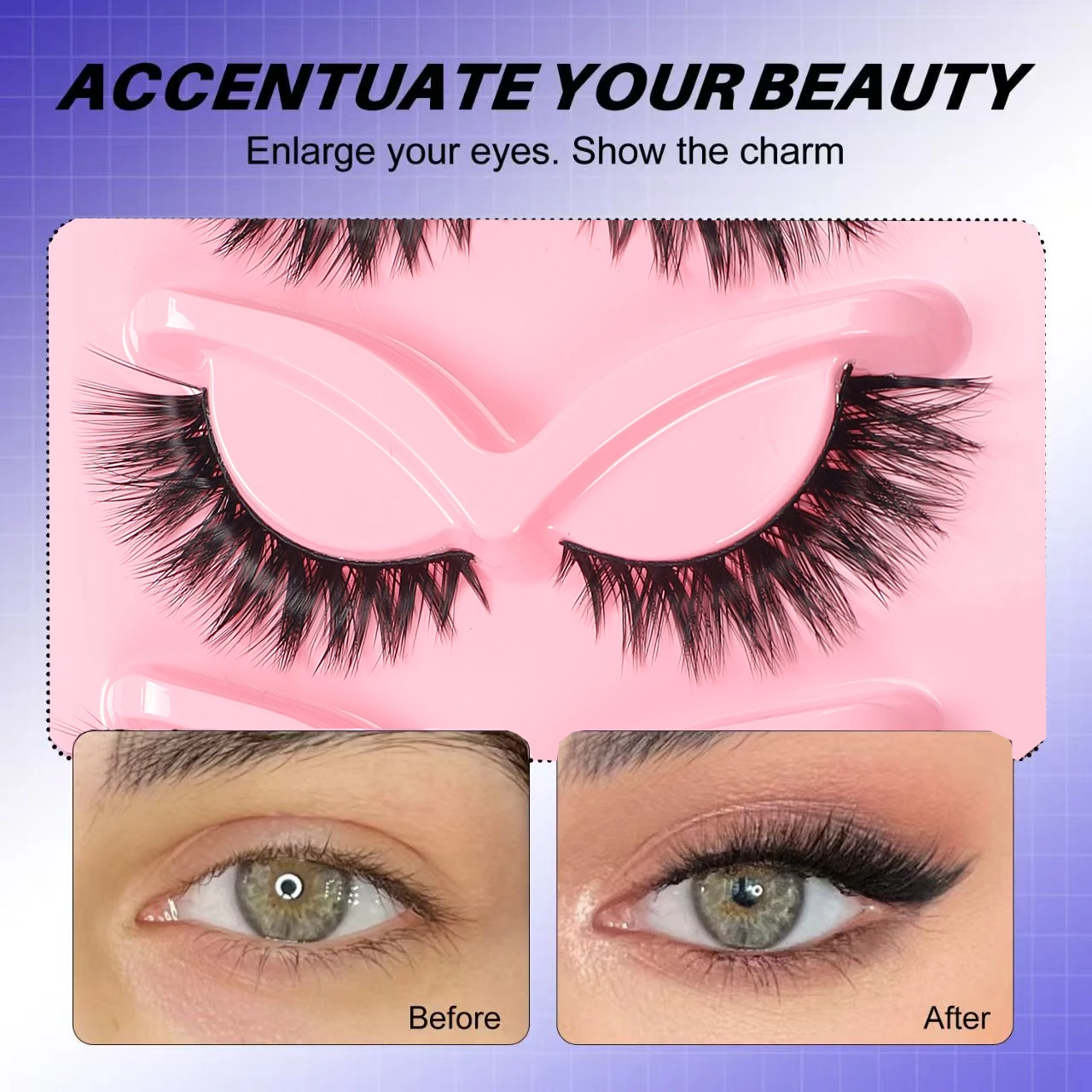 豪華な3Dぬいぐるみキャットアイつけまつげ5組、ふわふわで軽量、再利用可能なまつげを持つ初心者に適しています。