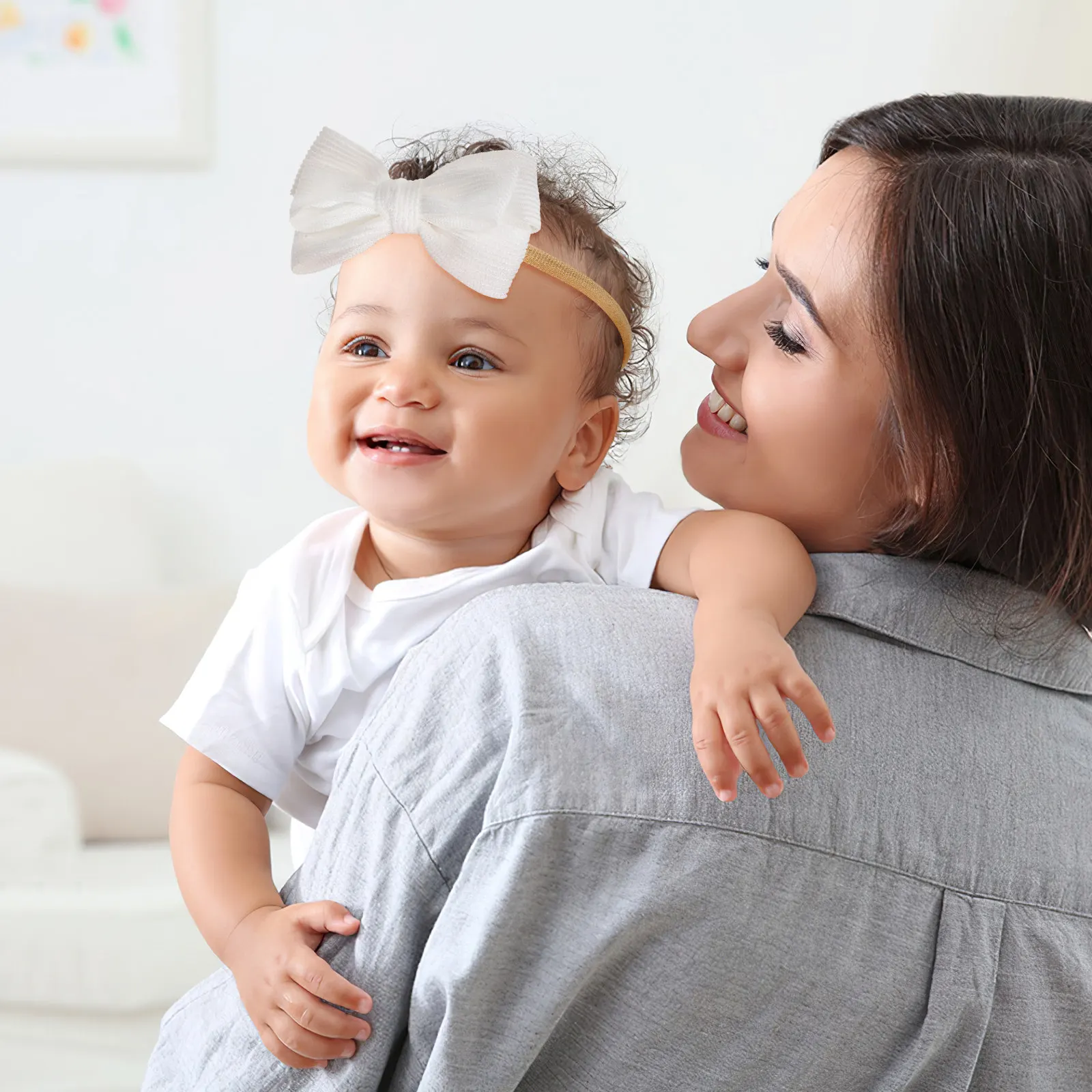 

Набор из 10 детских повязок на голову с бантами, нейлоновые, мягкие, эластичные, для новорожденных девочек, милые, модные, подходящие к наряду, подарок