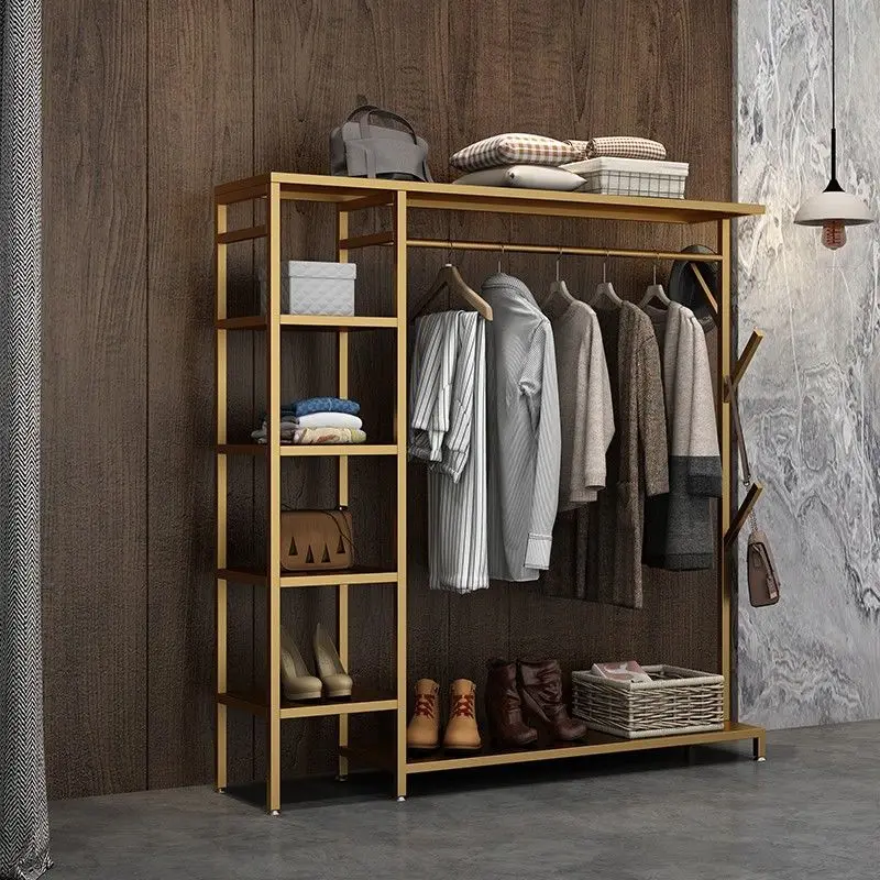 Custom.[1320 People] Clothes Hanger Floor Vertical Clothes Rack Italian Household Cloakroom Wardrobe Storage Rack Thi