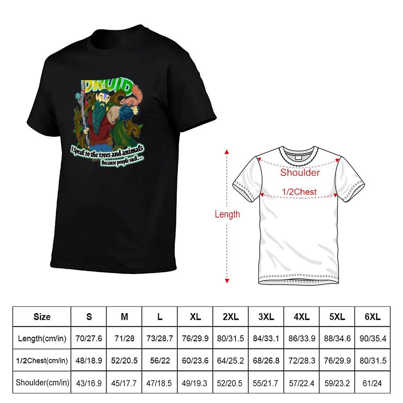 Druid T-Shirt cute clothes heavyweights plain black t shirts men