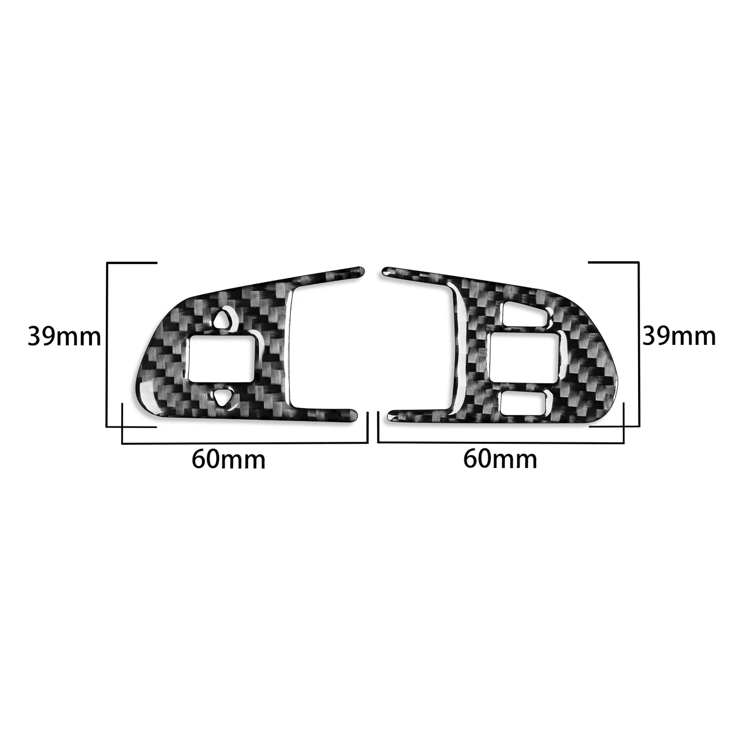 For Audi Q7 2007 2008 2009 2010 2011 2012 2013 2014 2015 Real Carbon Fiber Steering Wheel Buttons Cover Car Interior Sticker