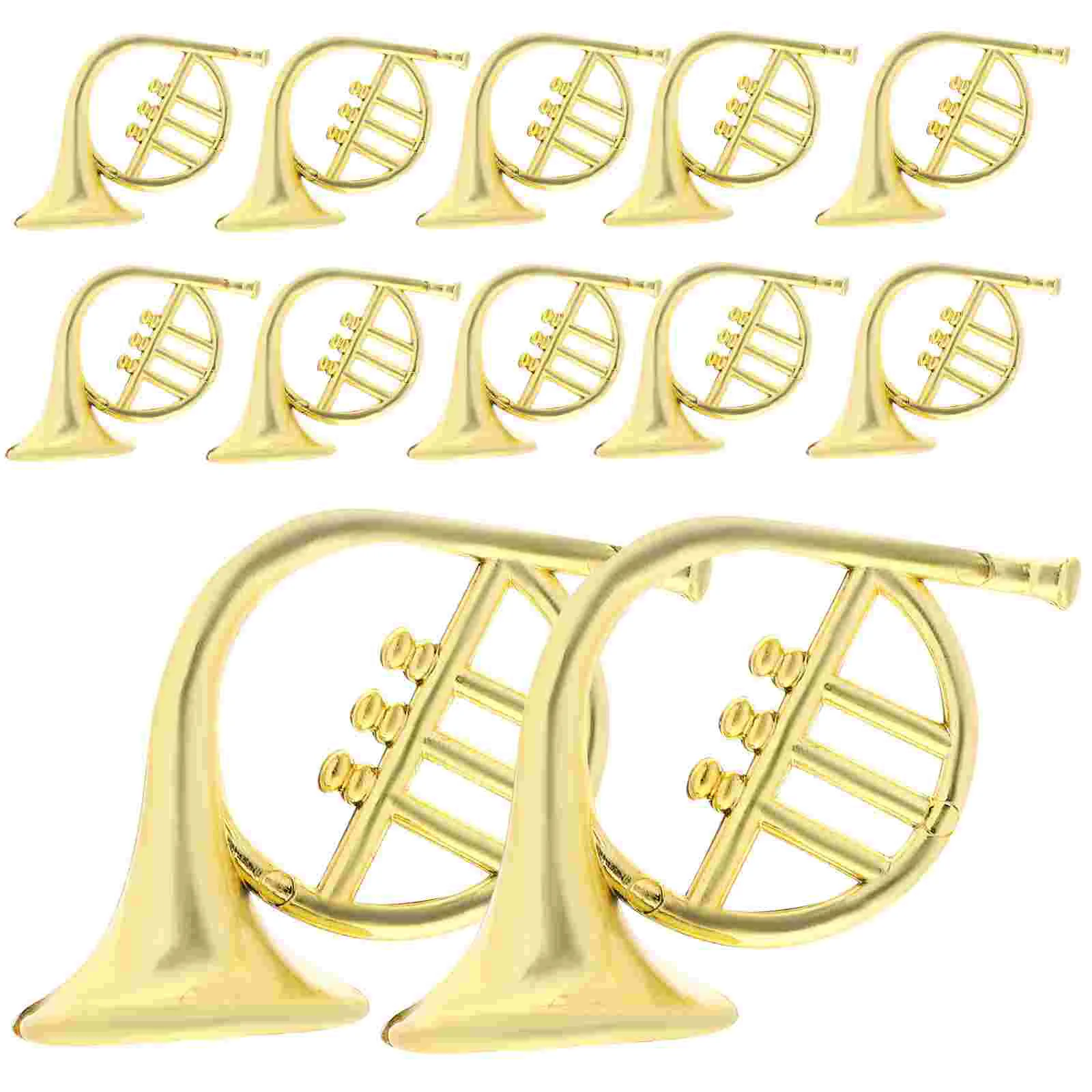 20 Pcs Mini Musical Instrument Model Horn Christmas Decor Instruments Lyre for Clarinet Hanging Miniature Xmas Ornament Suite