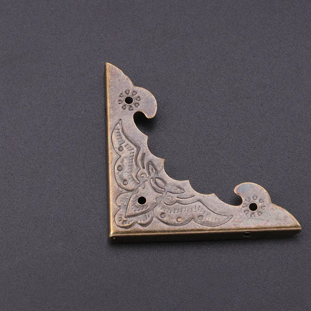 24Pcs Jewelry Box Protector Iron Metal Corner Guard Durable Storage Case Retro Corner Decoration Box Protector