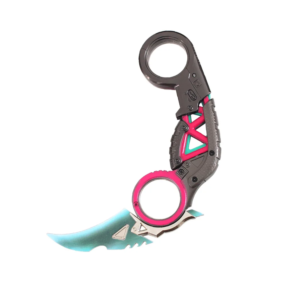 18 センチメートル APEX 家宝武器ラプターの爪ネオン Karambit ナイフサムライソードモデル金属家の装飾デスクトップ飾りギフトおもちゃ