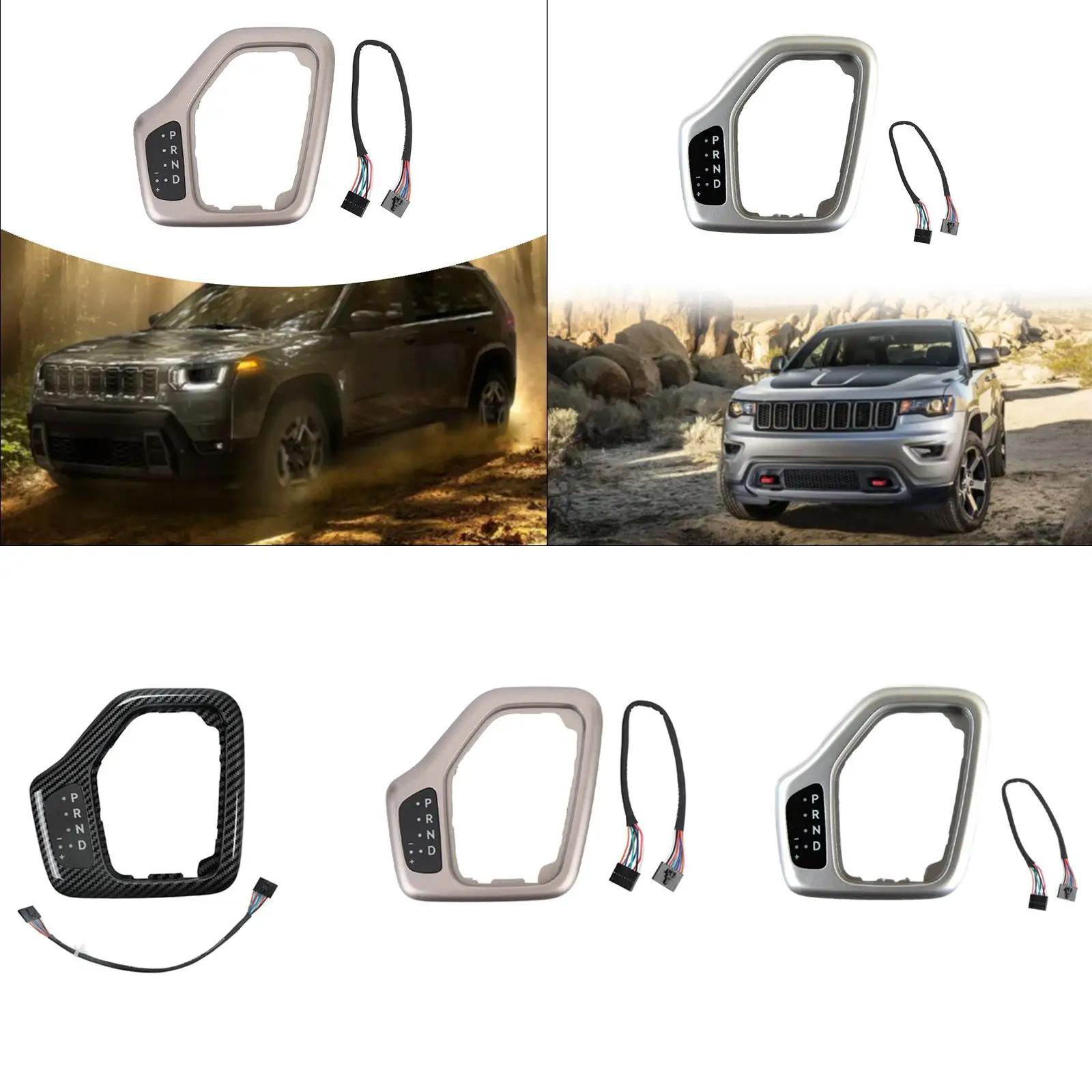 Bisel de palanca de cambios de transmisión con arnés 601-401 Premium Fácil de instalar Reemplazo portátil de alto rendimiento para Jeep Cherokee