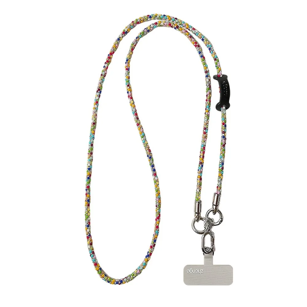 معلقة الحبل بريق حجر الراين الهاتف الحبل نمط طويل Crossbody سلسلة الهاتف المحمول حبل بلينغ بلينغ الفاخرة سلسلة هواتف المحمول