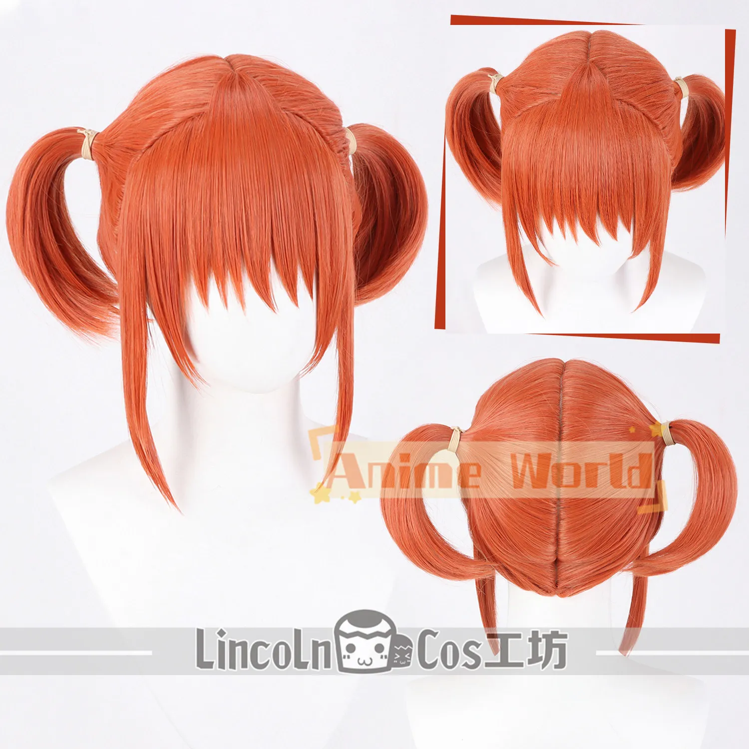 Anime Kagura Cosplay Wig Halloween Carnival Party Props Synthetic Hair Heat Resistant Fiber + Wig Cap