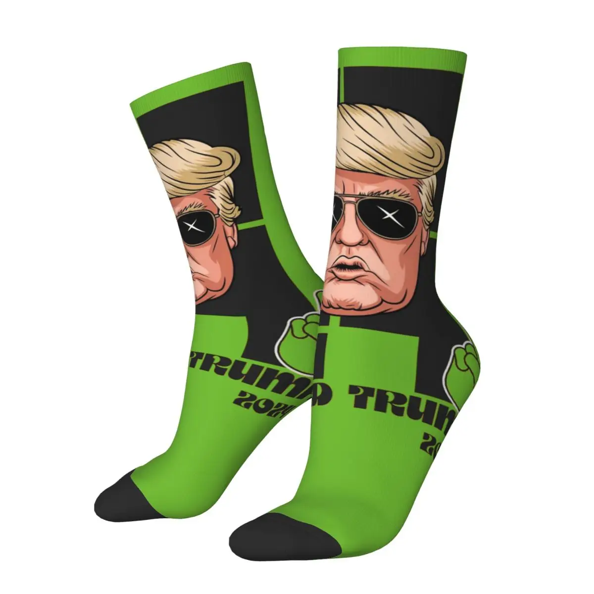 Donald Trump 2024 Classic Men's Socks Vintage Harajuku Cartoon Trump Street Style Novelty Pattern Crew Sock