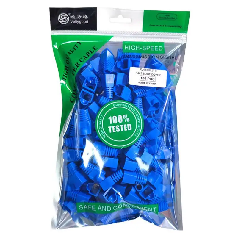 CAT6 CAT5e Adapter Ethernet Network Cable Connector Plugs RJ45 Caps Cat 5 CAT6 protective sleeve multicolour