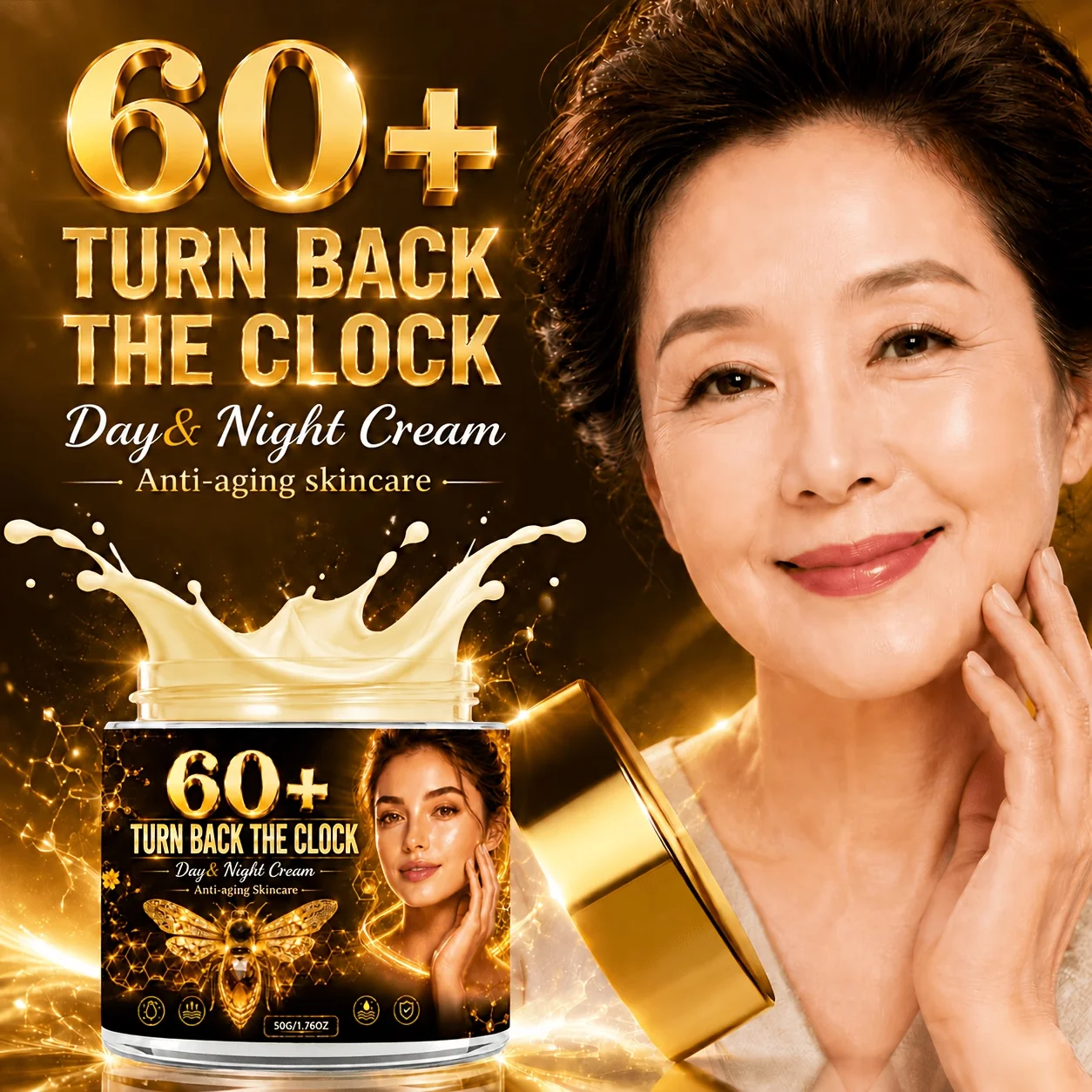 Korean-Style Collagen Retinol Nourishing Cream, Fragrance-Free Deep Moisturizing Day and Night Facial Softening Care Cream
