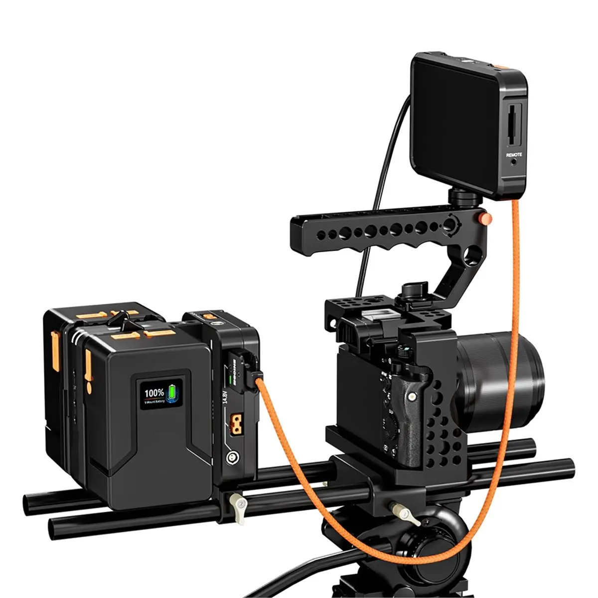 RECOMENDAR】-HS2 Hot Swap Sharks Fin Dual Micro V Mount Battery Plate Support Output 2 Pin / D-Tap / USB-C / BP for Filming