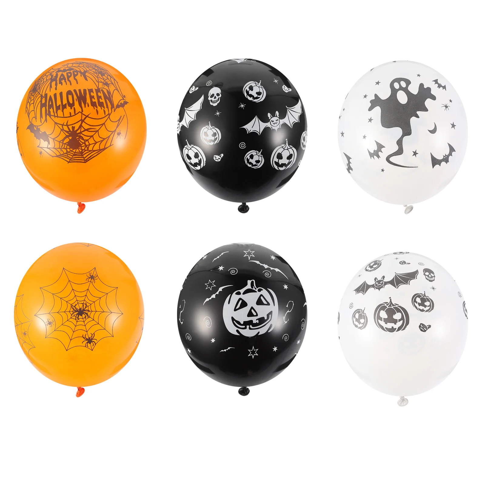 

100Pcs Halloween Balloons Festival Colorful Latex Party Balloon Decorative Supplies Halloween Photo Props Decorative Balloons