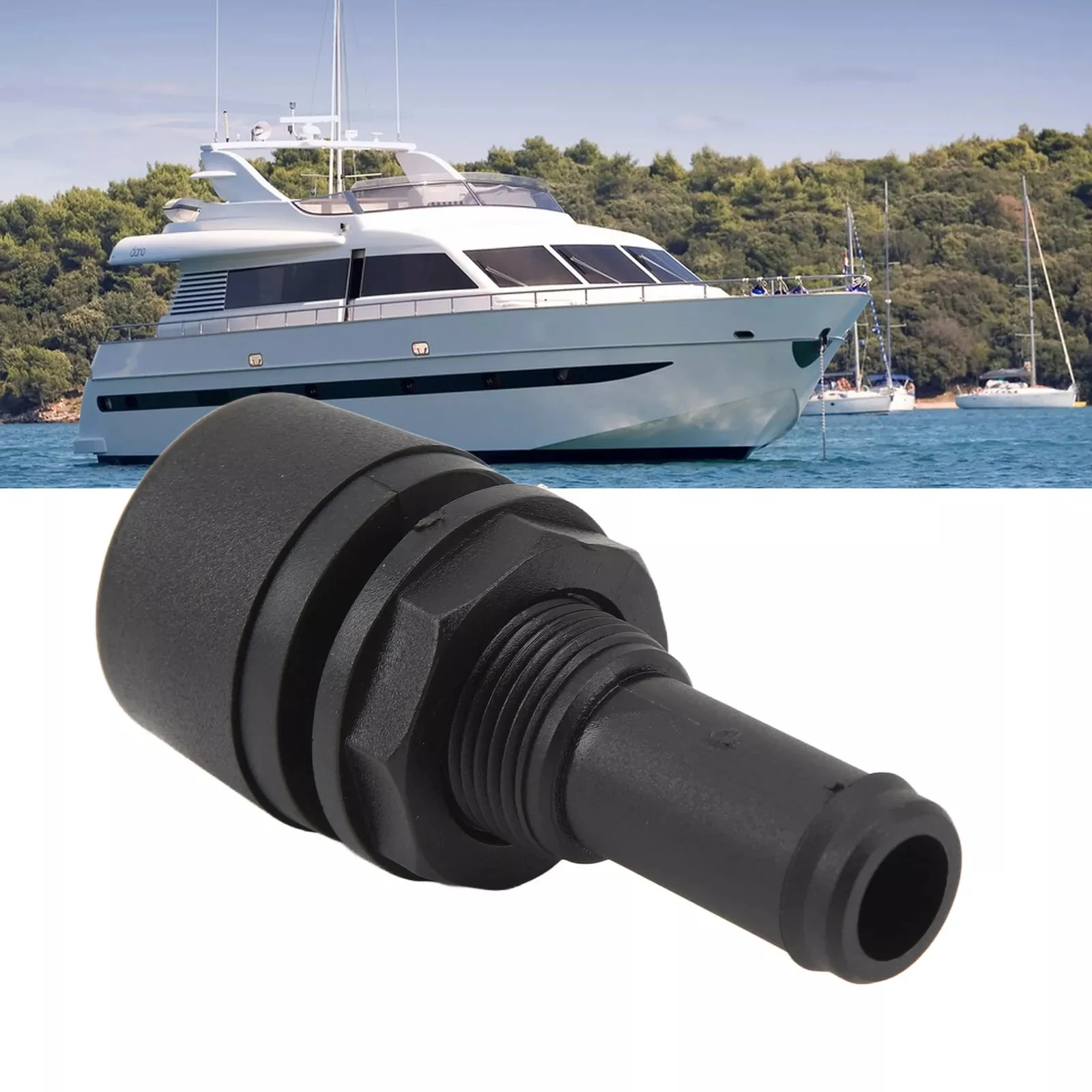 Straight Fuel Tank Vent 22mm Nylon Straight Fuel Gas Tank Breather Vent For Boat