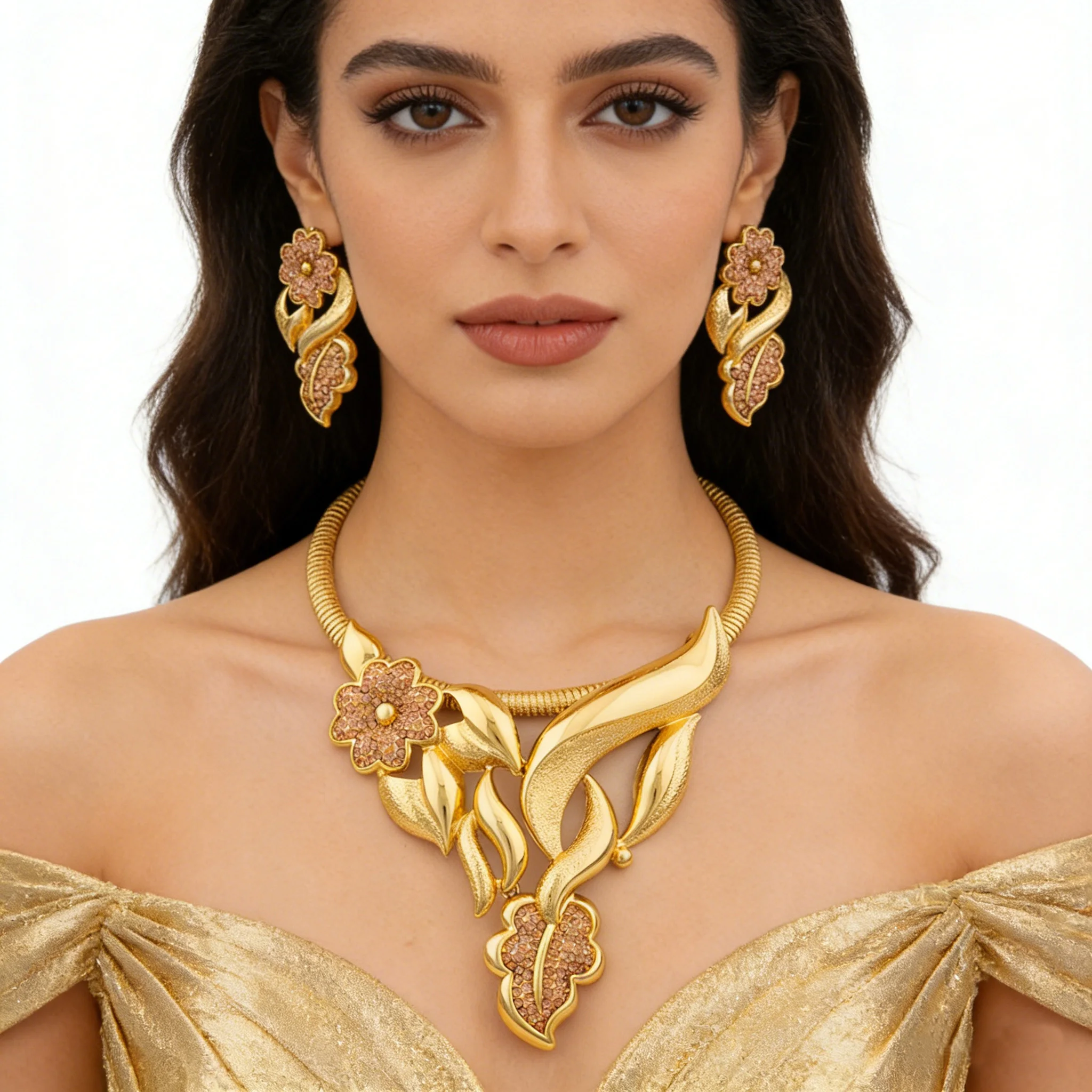 Nigerian Jewelry Sets 2025 Brazilian Jewelry Set Luxury High Quality for Woman Zirconia Jewelry Set African Wedding Jewelry