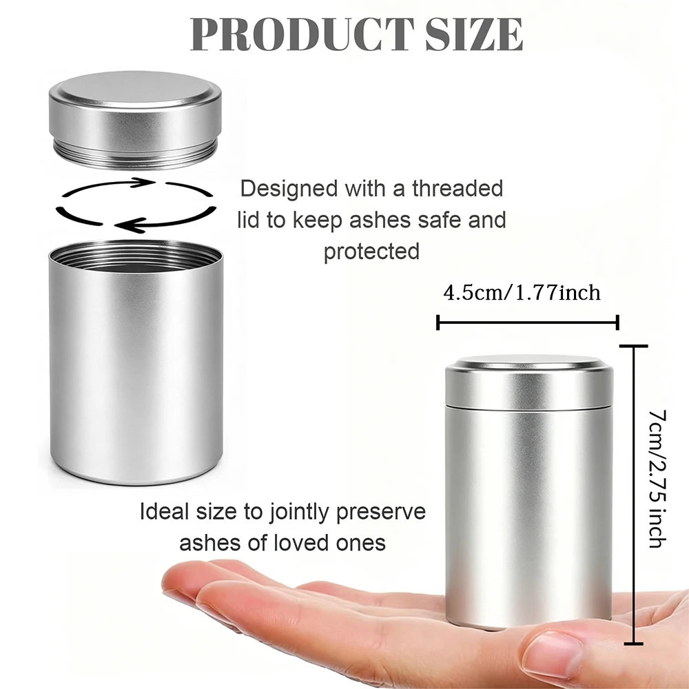 Angel Wings Heart Small Urns for Human Ashes Adult Female Male Aluminum Sharing Cremation Keepsake Mini Urn for Ashes Women Men