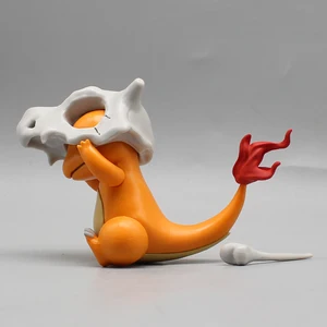 9cm Charmander Memakai Helm Cubone Model Figur Anime Patung Gk Koleksi Anak Laki-laki Dekorasi Desktop Ornamen Mainan Hadiah 12 patung pokemon dengan penjualan terbaik - №