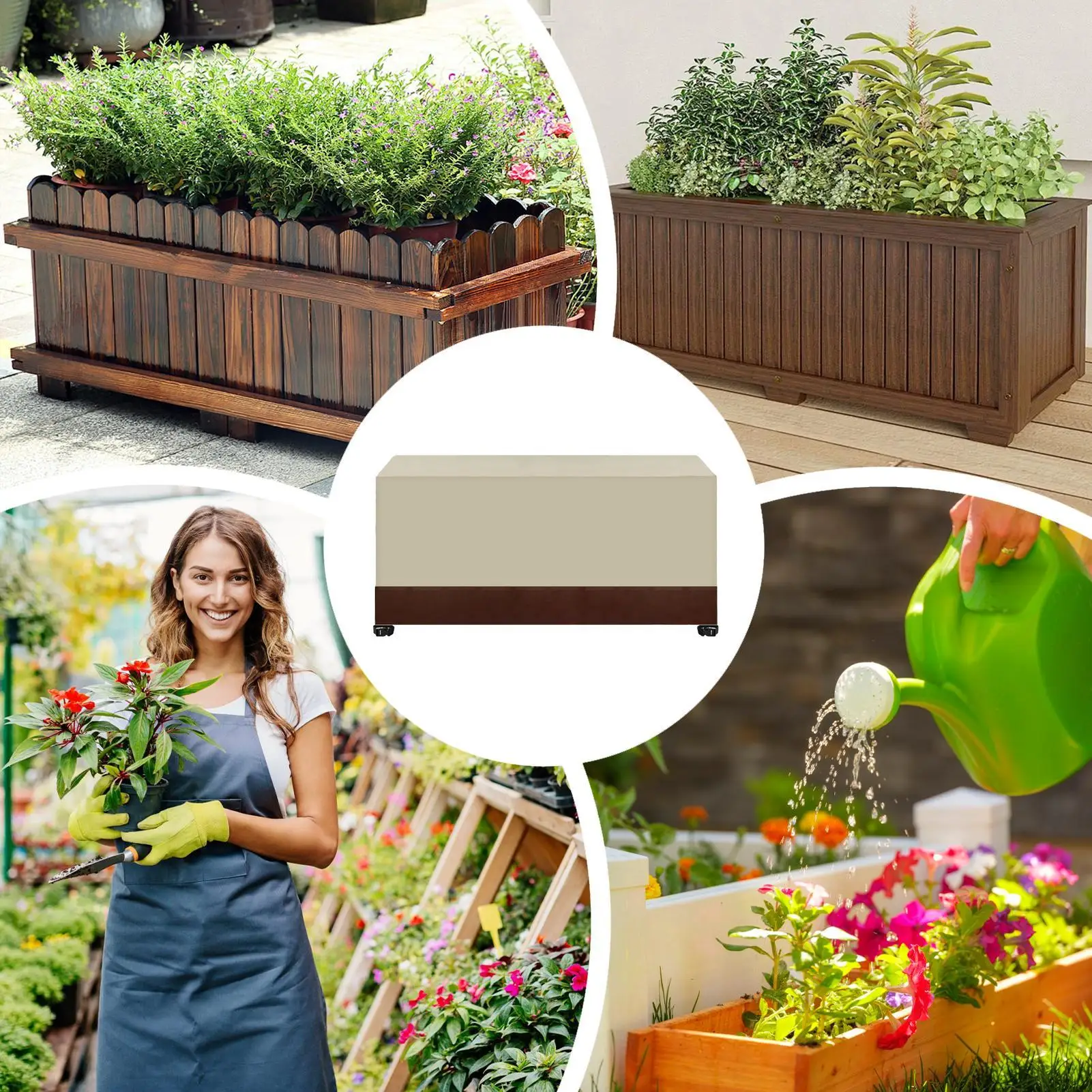 

Garden Bed Cover For Winter Foldable Waterproof Outdoor Plant Box Cover For Tomato Flowers Strawberry Blueberry Vegetables