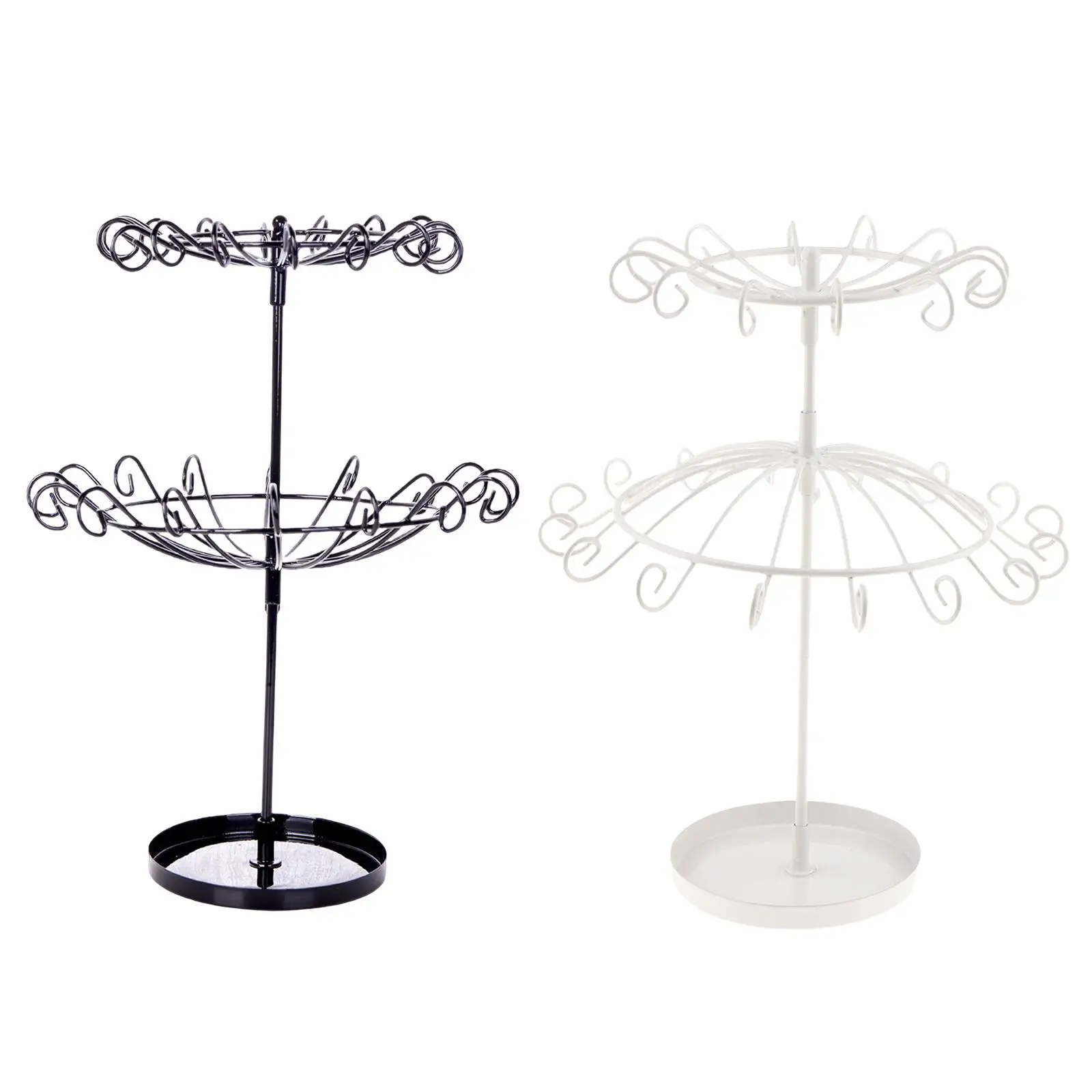 Tier Rotating Jewelry Organizer Holder Tabletop Gifts Detachable Necklace Jewelry Display Stand Showcase for Earrings