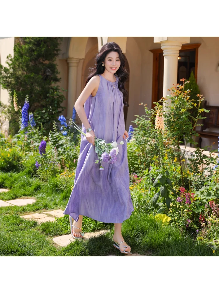 Kleider, ärmellos, für Damen, Hochzeit, Zivil, Sommer, Chiffon, leicht, Spaghettiträger, Neckholder, Ausschnitt, ausgehöhlt, zum Binden, seitlicher Schlitz