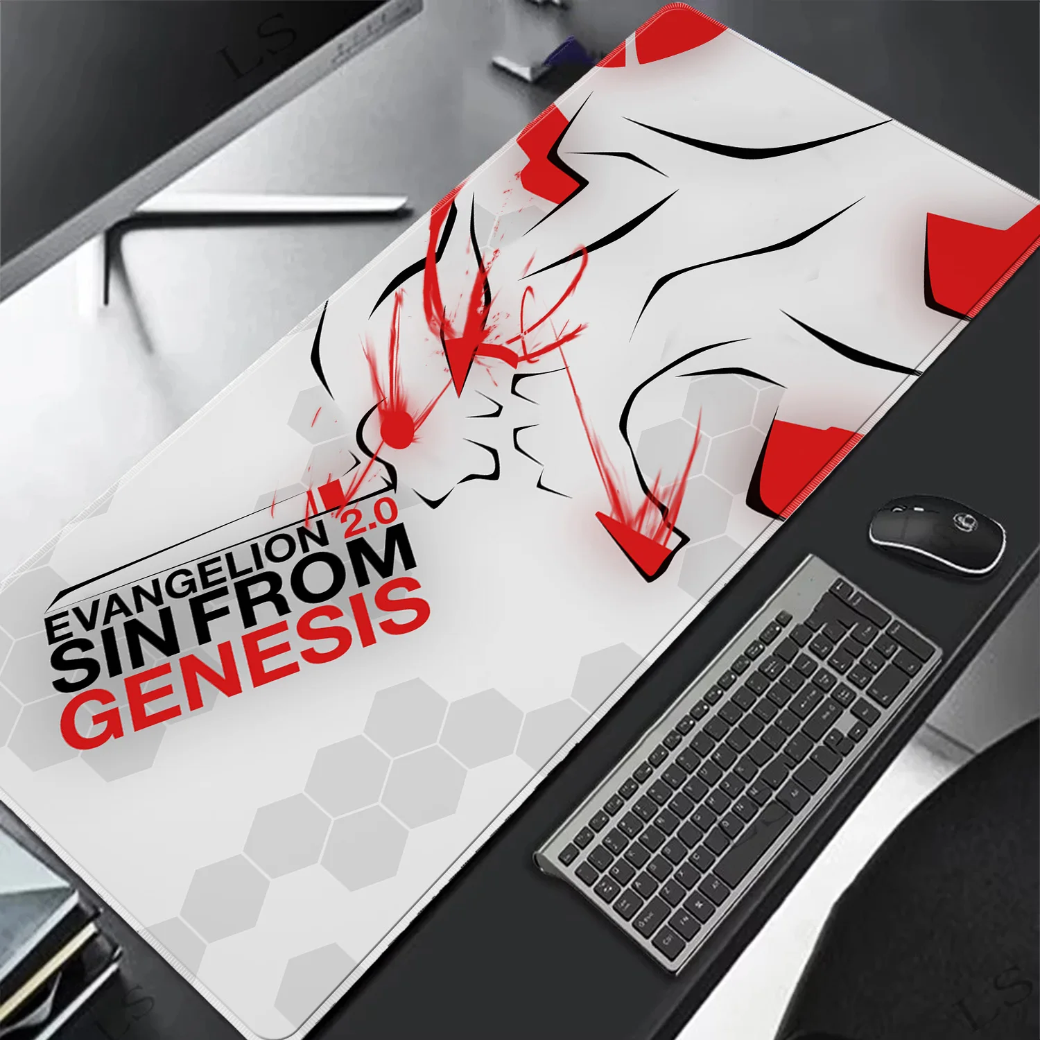 Evangelion Mauspad HD Großes Gaming-Mauspad Anime EVA Erweiterte Schreibtischunterlage Computer-Tastaturunterlage für Büro Laptop Otaku Geschenk – Detail 8
