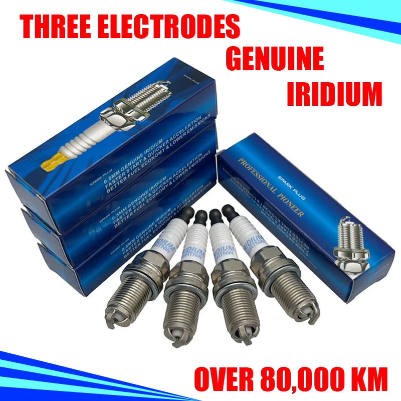 4pcs three electrodes iridium spark plug K6RTNW for BKR6EIX IK20TT SK20BR11 K20PSR-B8 VKB20 KC8WYPB4 HB6BIX-11P FR6EI PFR6W-TG