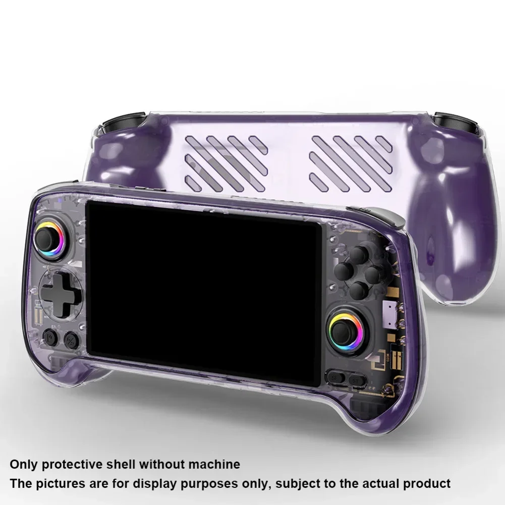 Funda protectora ergonómica para Anbernic RG557, funda de Gel suave transparente, funda de protección térmica, pieza de repuesto