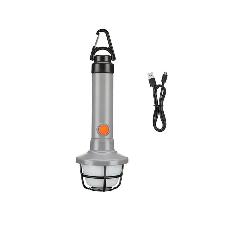 Quattro modalità di illuminazione Torcia a LED Ricarica rapida con gancio Luci di emergenza per esterni Luci da campeggio a luce forte impermeabile