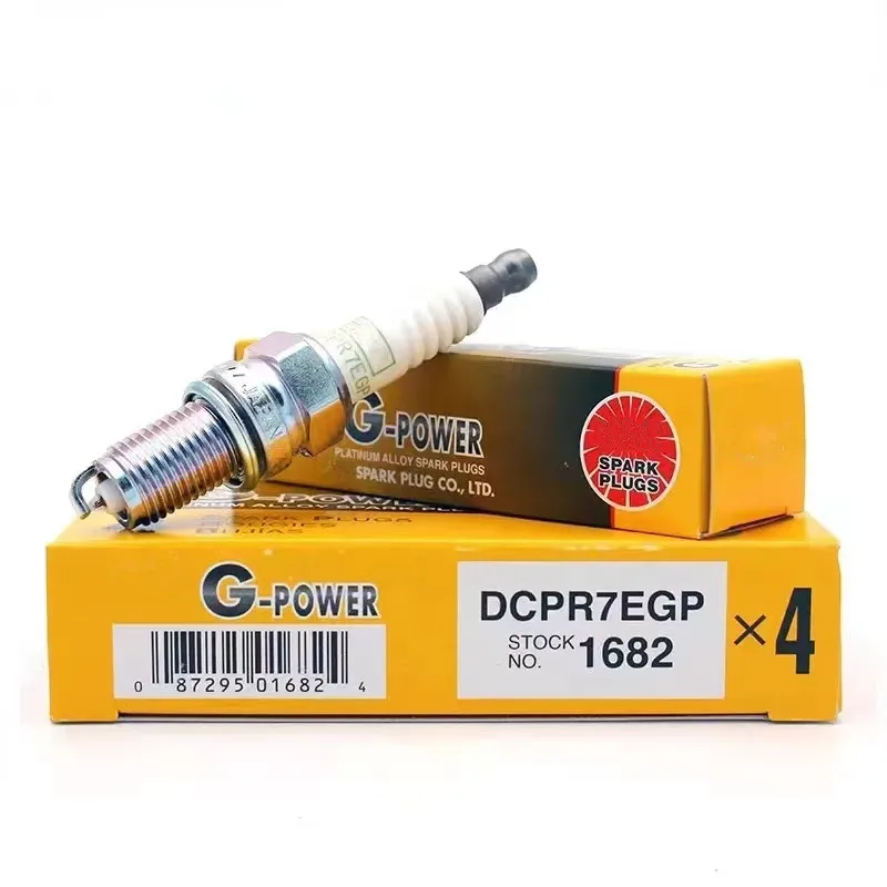 4pcs/lot DCPR7EGP 1682 G-Power Platinum Spark Plug fit for Chevrolet Spark 1.2L 2013-2015 fit for Fiat 500 1.4L 2012-2017