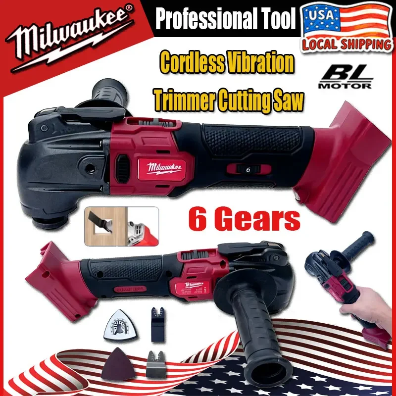 Akumulatorowe narzędzie wielofunkcyjne oscylacyjne Milwaukee 18V, 6 biegów, bezprzewodowy trymer wibracyjny, piła tnąca, elektronarzędzia