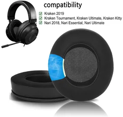 Cooling-Gel Ear Pads Cushions Replacement, Earpads for Razer Kraken 2019,, Kraken Ultimate, Nari Essential, Nari Ultimate Headse