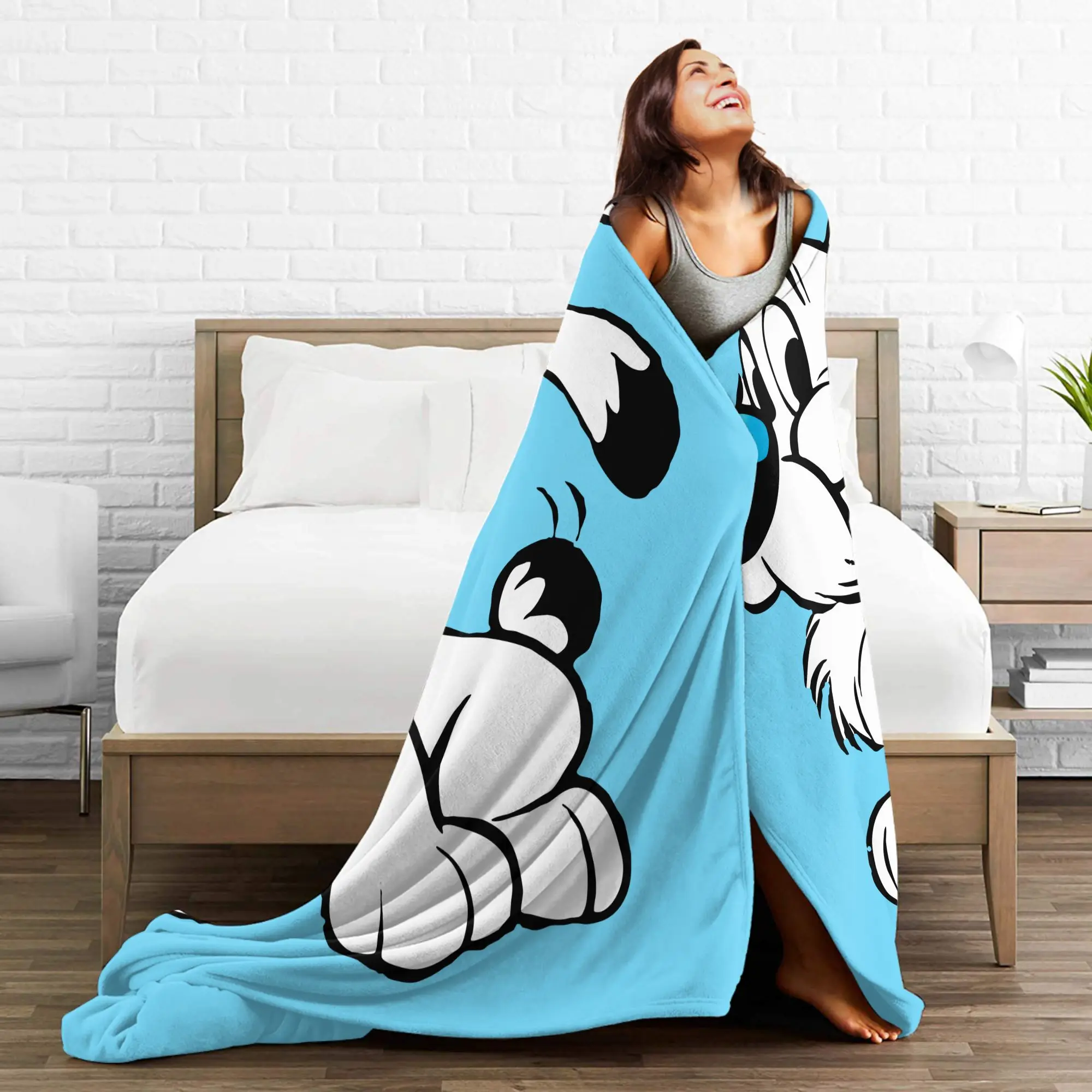 أستريكس وأوبليكس بطانية الصوف الربيع/الخريف Dogmatix Idefix Ideafix Obelix الكلب رمي البطانيات للفراش يلقي الفراش