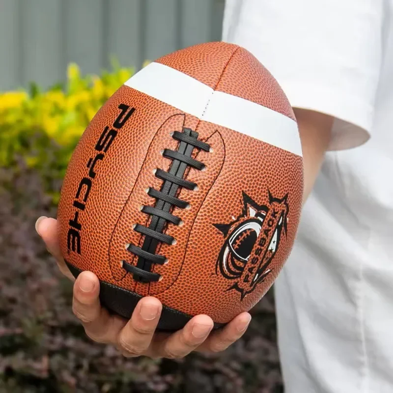 Passback Rebound American Football PU Composite Leather, Solo Wall Return Training Ball for Quarterback Throwing Catching Drills
